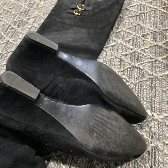 NINE WEST | BLACK SUEDE | KNEE HIGH | SZ 12 M - Picture 5 of 14